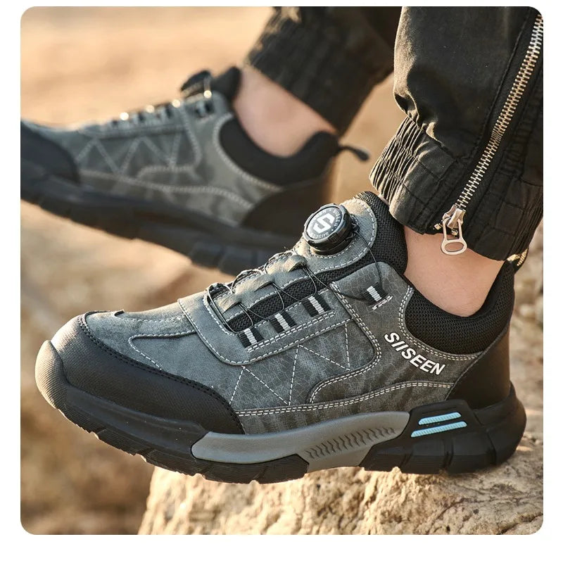 Nuevos zapatos de seguridad para hombre, zapatos de trabajo resistentes a perforaciones, calzado de protección para hombre, botas de trabajo resistentes al desgaste, botas tácticas.