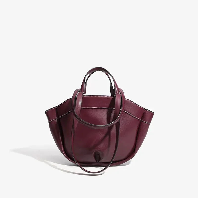 Bolso de mano marrón de gran capacidad y moda ZA, bolso de mano de un solo hombro de cuero sintético de fibra súper suave para desplazamientos y compras