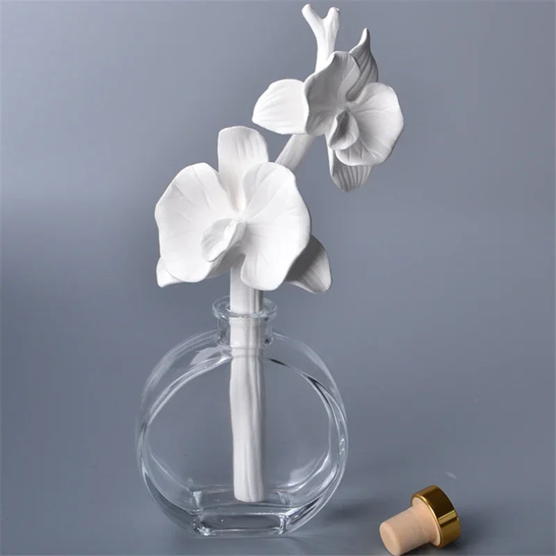 Decoración de fragancias para el hogar, accesorios decorativos, flor de cerámica para difusor de fragancias de interior