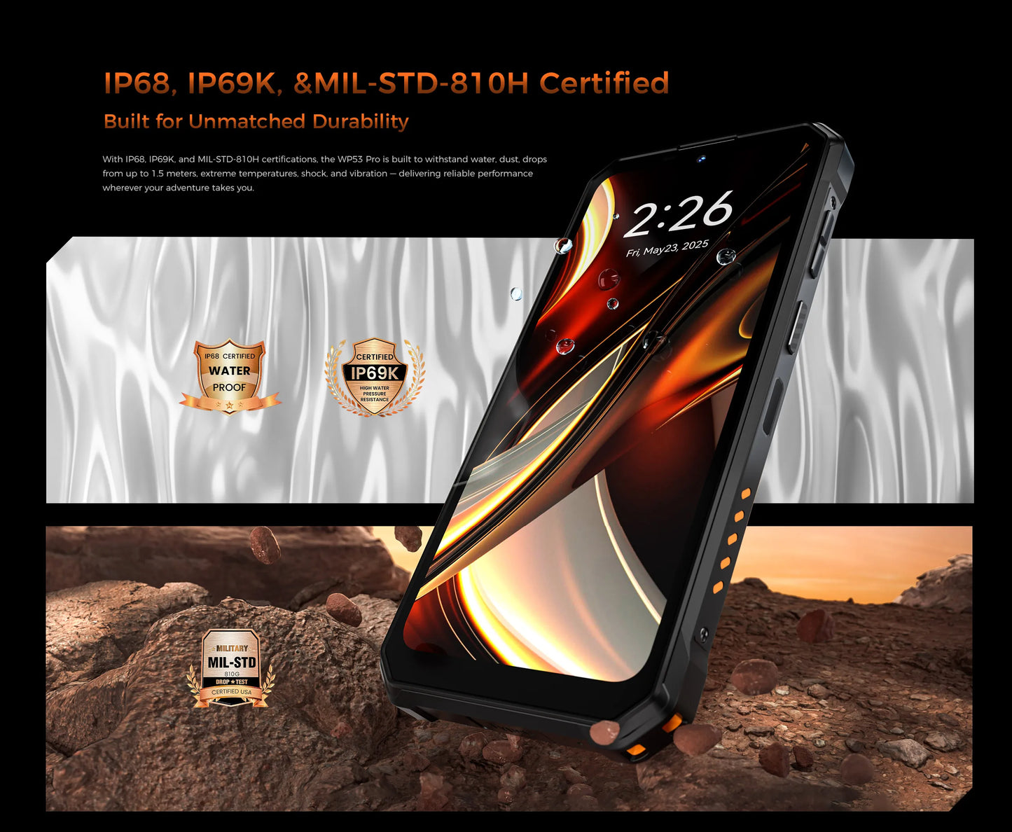 【NUEVO】OUKITEL WP53 PRO Teléfono robusto, 24 GB + 256 GB 11000 mAh Android 15 6.52 "NFC 50MP Teléfono celular