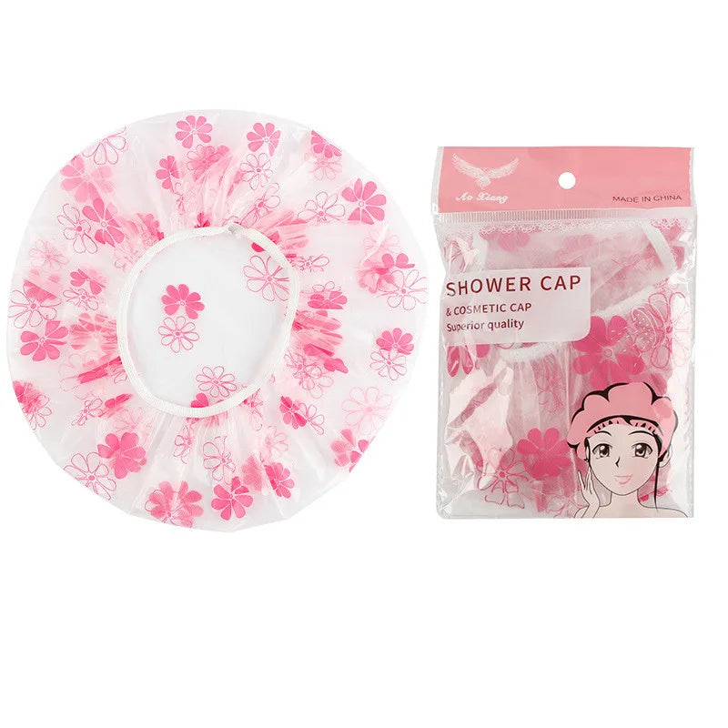 Gorro de ducha impermeable, a prueba de polvo y aceite, con elástico grueso, reutilizable, para cabello seco, para ducha, cocina, limpieza.