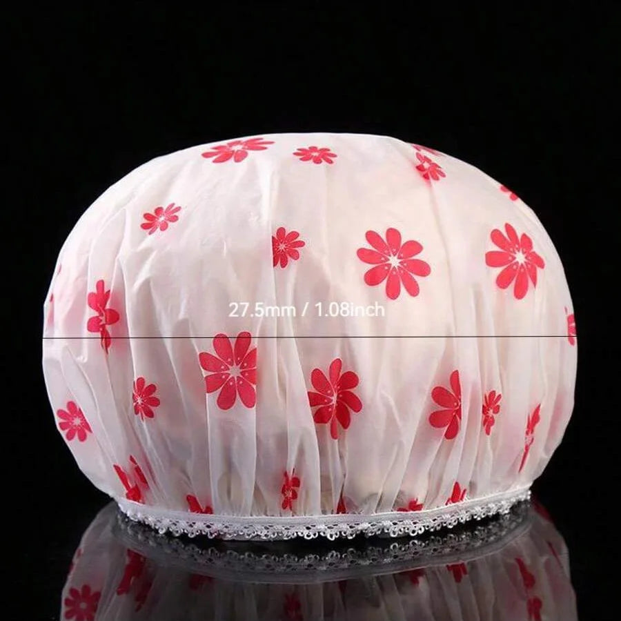 5 gorros de ducha impermeables para mujer, para el hogar, antiaceite y antihumo, para el cuidado del cabello, gorro de ducha para cabello seco.