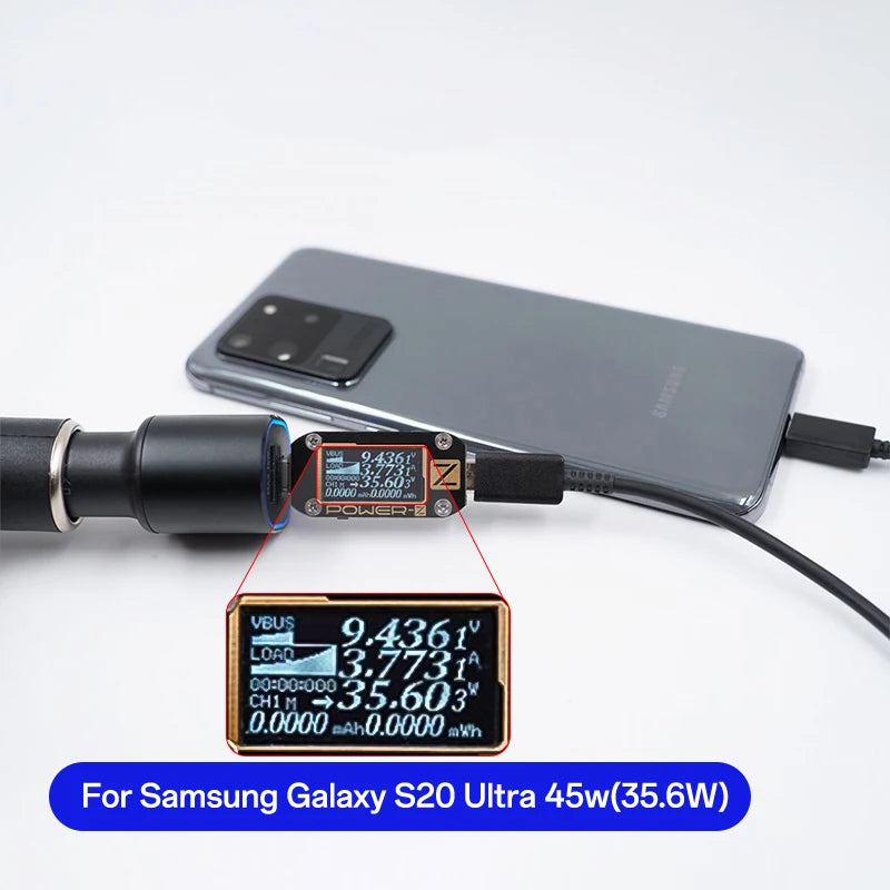 Cargador de coche original Samsung de 45 W, tipo C PD, carga rápida, Samsung S25, S24, S23 Ultra Plus, S22, S21 FE, A54, A55, Z Flip, Z Fold 7, 6, 5, 4