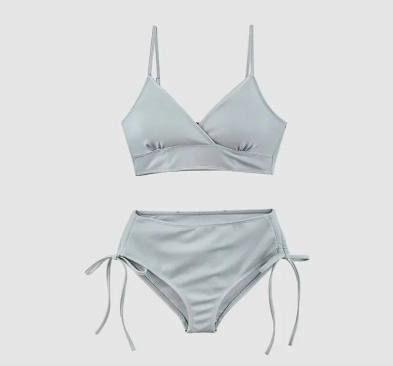 Conjunto de bikini de nailon de moda, multicolor, sexy, para mujer, estilo coreano, diseño independiente, recién llegado 2025