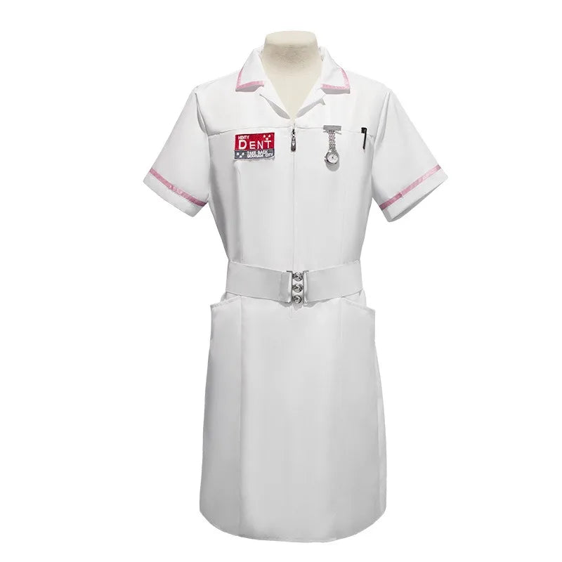Horror Scary Movie Arkham Dark Knight Clown Joker Nurse Uniform Dress Accessories Nurses Costume Party Outfit Men Women