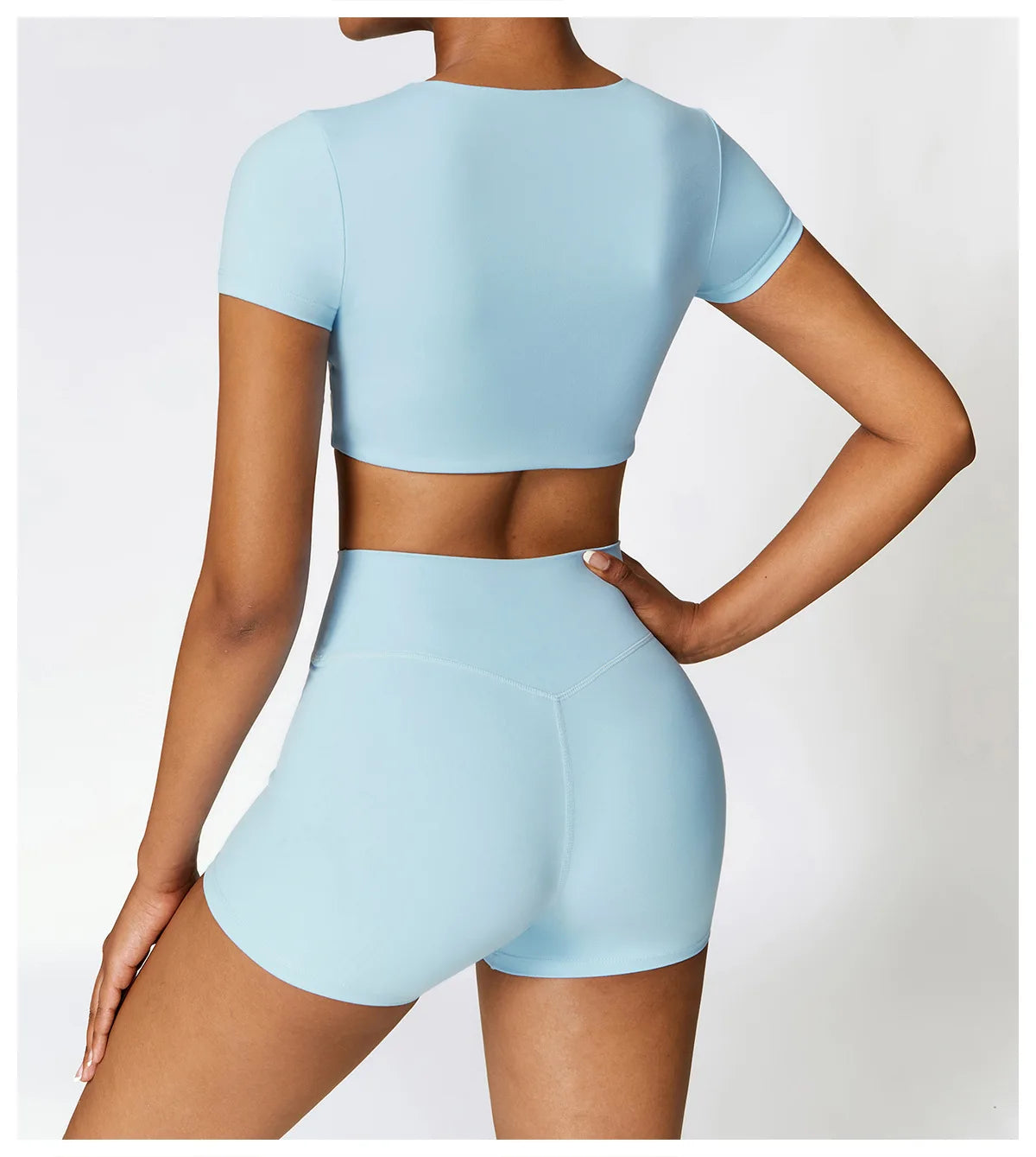 2PCS Seamless Yoga Set Women Workout Set Sportswear Gym Clothing Fitness Long Sleeve Crop Top High Waist Leggings Sports Suits