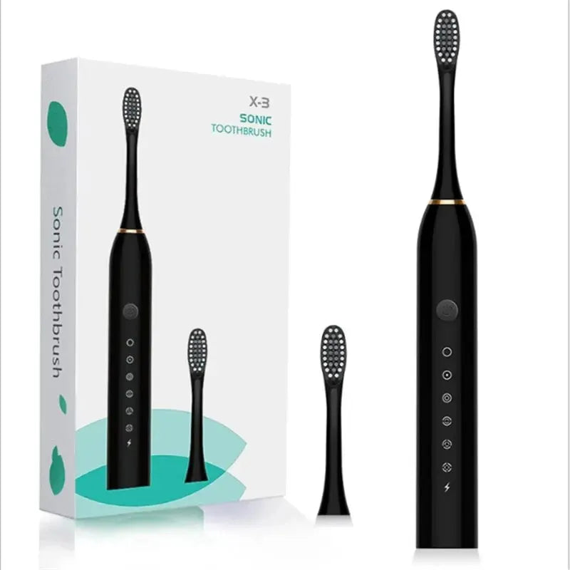 Cepillo de dientes eléctrico ultrasónico de seis velocidades, para el hogar, suave, con carga USB, impermeable, limpiador de dientes automático para adultos, juego para parejas