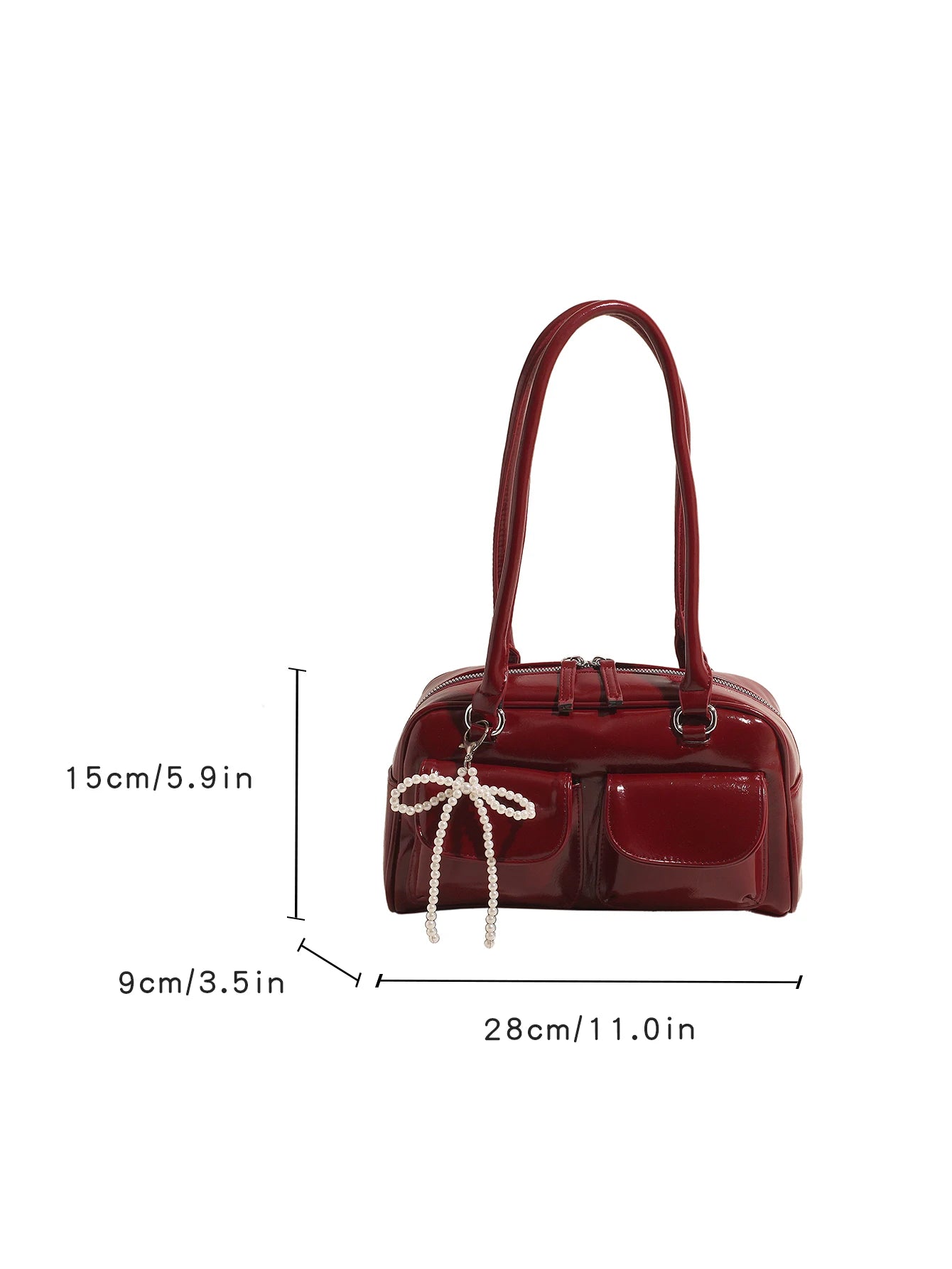 Bolso de hombro con lazo para mujer, edición coreana 2024, moderno y versátil.