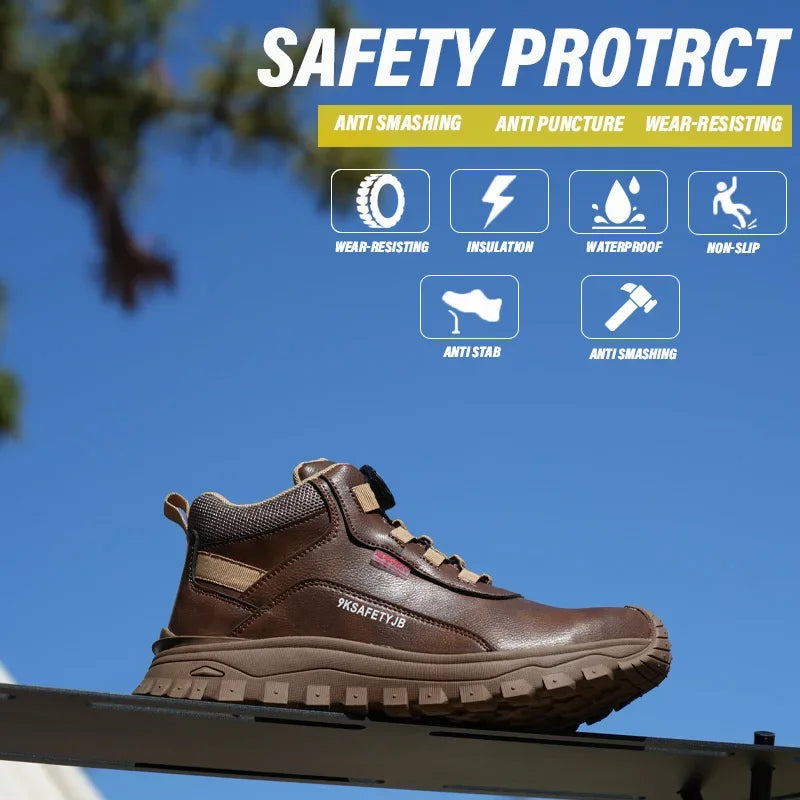 Zapatos de seguridad de 6 kV para hombre, modernos, con aislamiento, impermeables, antideslizantes, cómodos y transpirables.