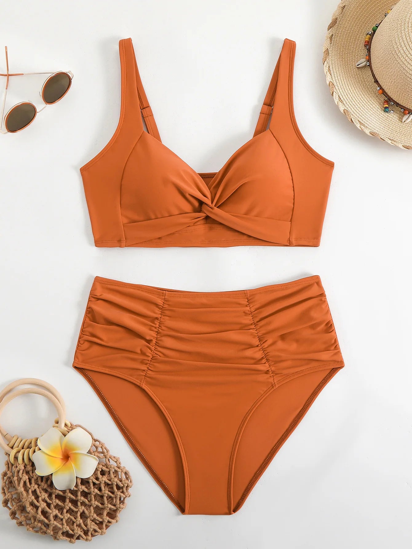 Sexy Black Two Piece Swimsuit Women Solid Push Up Padded Bikini Set Beachwear Summer Swimwear High Cut Bathing Suit Biquinis