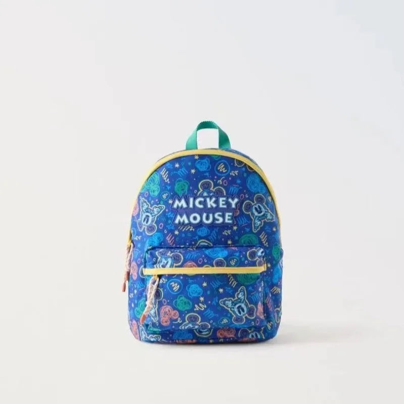 Mochila de moda con dibujos animados de Mickey Mouse de Disney, mochila escolar de lona de Minnie para mujer, mochila de gran capacidad a la moda, mochila para niñas
