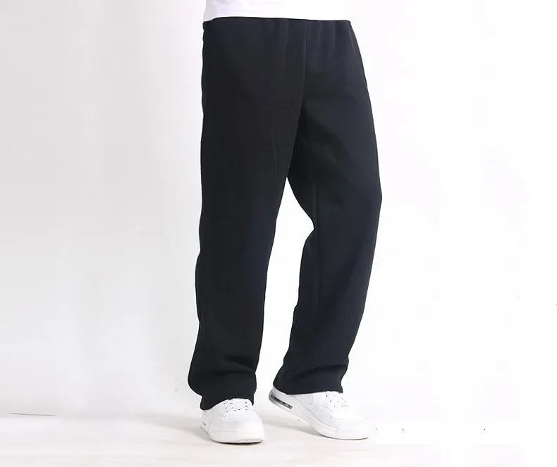 Pantalones deportivos holgados de algodón con pierna recta para hombre de talla grande, pantalones cortos de baloncesto, cómodos y transpirables, talla grande.