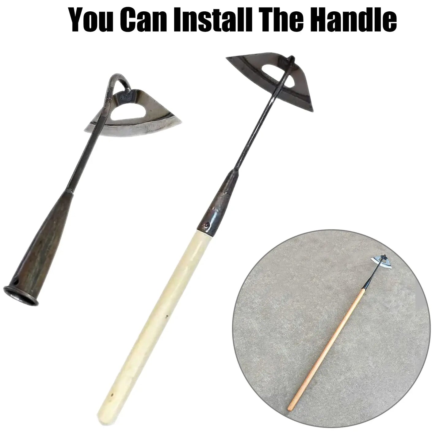 1 pieza de herramientas de jardinería huecas de acero endurecido, bordeadora afilada, desmalezadora, duradera, extractor manual de jardinería, accesorios para plantación en el patio trasero de la granja.
