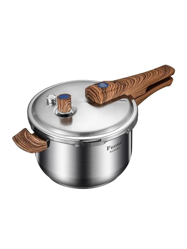 Olla a presión de acero inoxidable 304, tamaño pequeño, con fondo reforzado, segura y antiexplosión, compatible con gas e inducción, nuevo modelo.