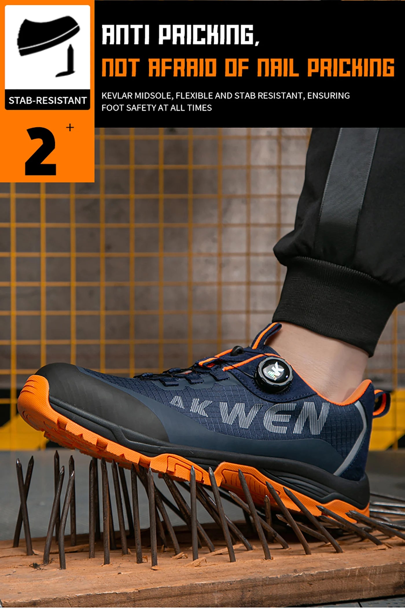 Nuevas botas de seguridad con hebilla giratoria para hombre, zapatillas de trabajo, botas para mujer, transpirables, con puntera de acero, resistentes a pinchazos.