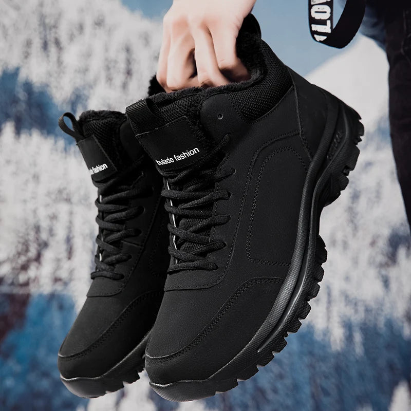 YRZL - Botas de senderismo de invierno para hombre, impermeables, antideslizantes, con aislamiento térmico, cálidas y cómodas, para exteriores, botas de nieve