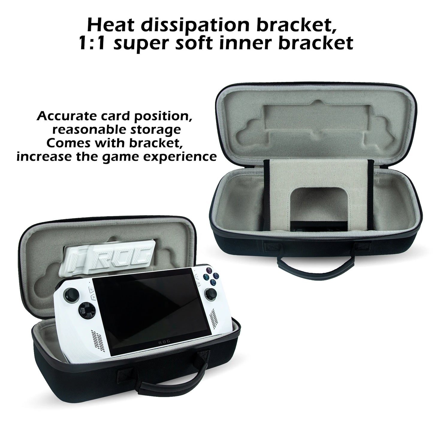 Estuche rígido portátil para accesorios de consola de juegos Asus ROG Ally X, resistente a golpes, impermeable, para viaje y almacenamiento
