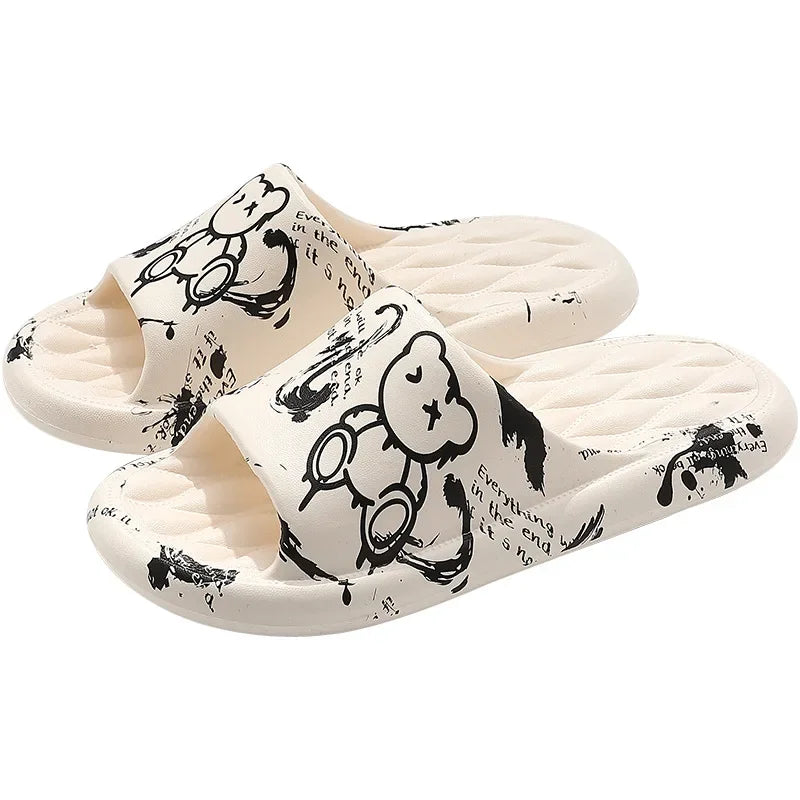 Zapatillas de gran tamaño para uso doméstico, sandalias de verano con suela suave y frescas, antideslizantes para baño, para mujer, para uso al aire libre, cómodas para hombre y mujer.
