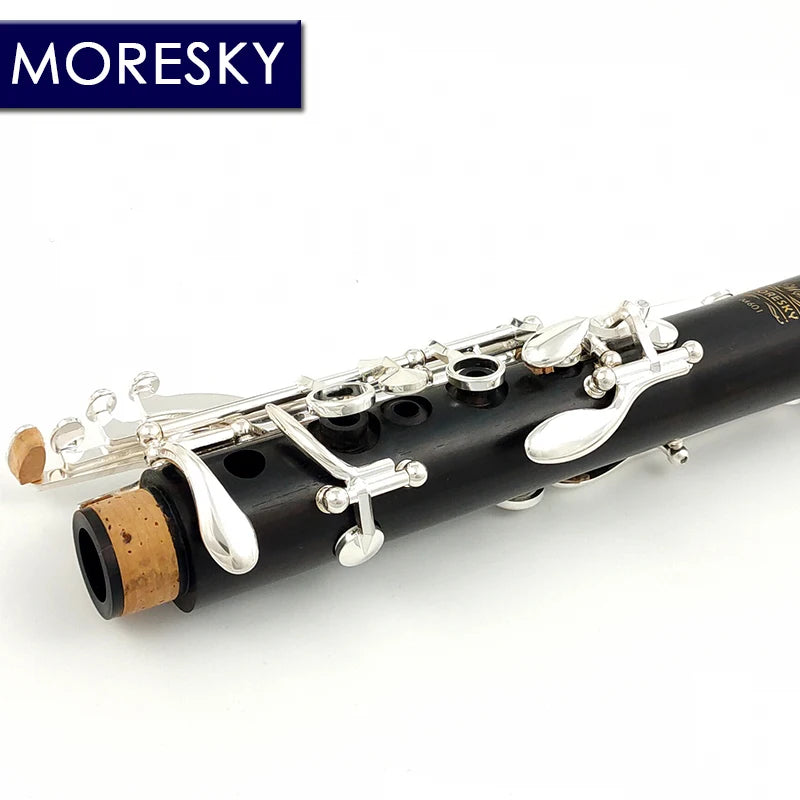 Clarinete MORESKY Sib Madera Ébano Plateado 17 Llaves Granadilla Sib Klarnet M601