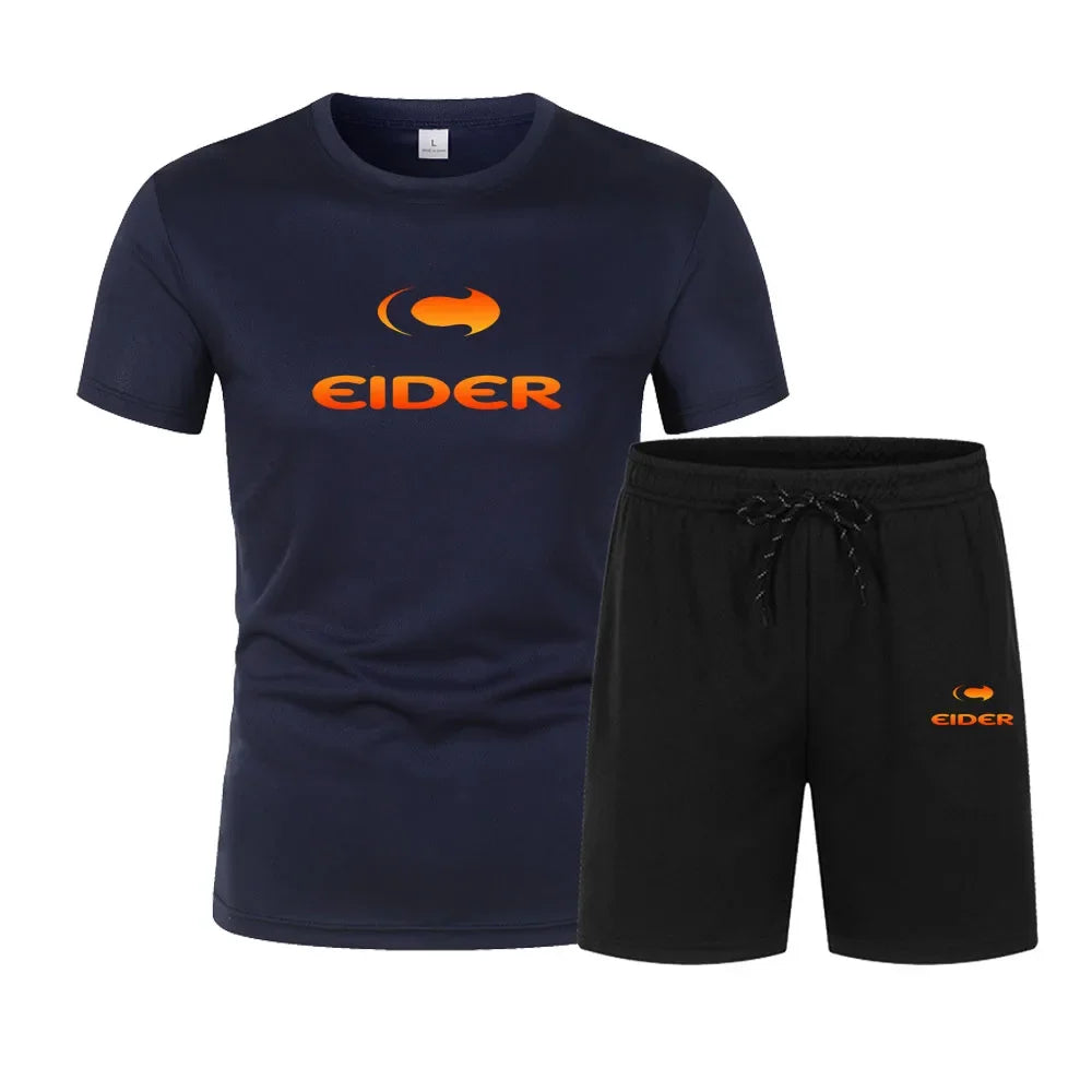 Camisetas y pantalones cortos deportivos estampados, nuevos lanzamientos de productos, pantalones cortos casuales de manga corta para hombre, conjunto de 2 piezas, moda urbana