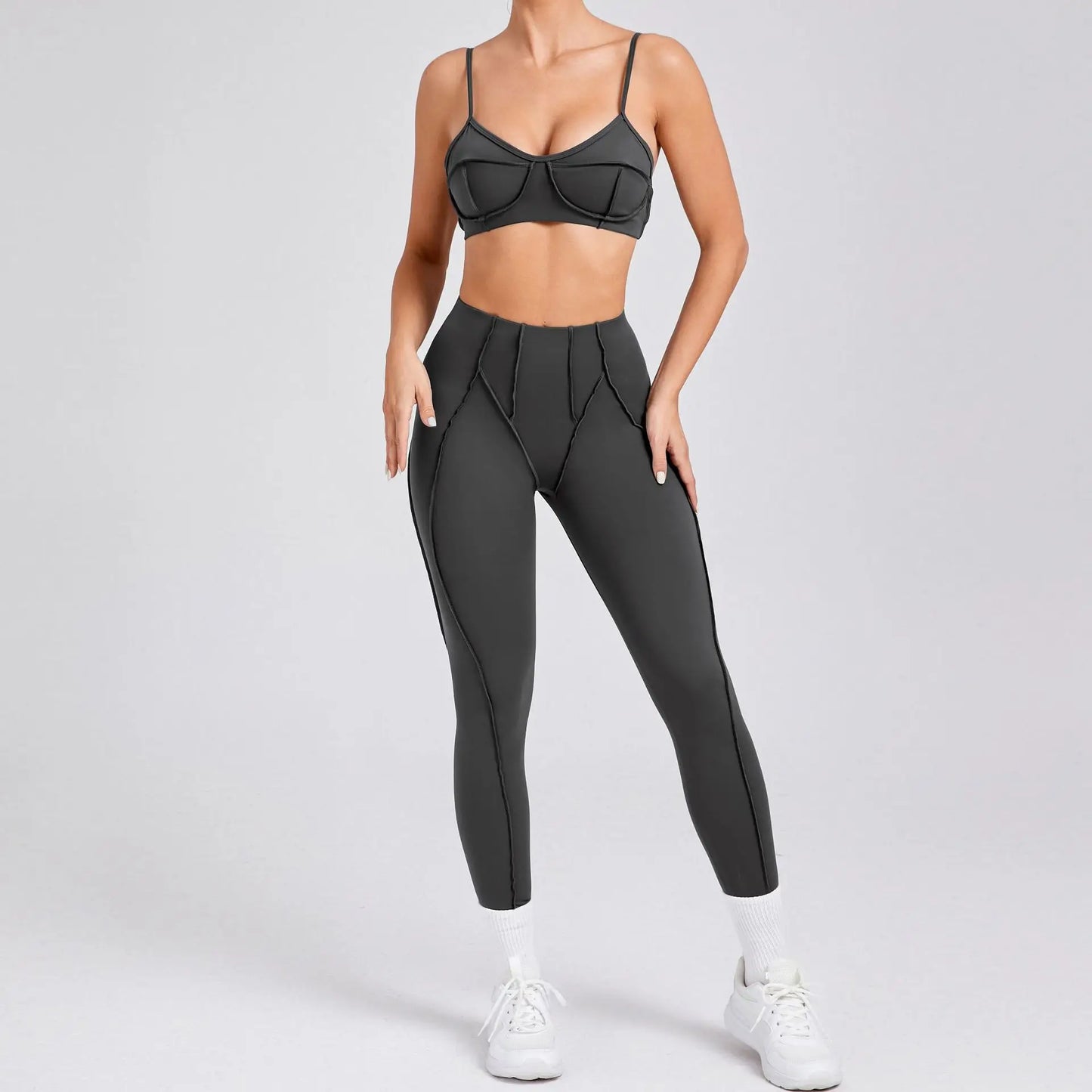 2025 New Yoga Set  2Pcs Sports Suit Women Sexy Workout Bra Suit Running Gym High Waist Legging Quick Dry Tight Yoga Clothing