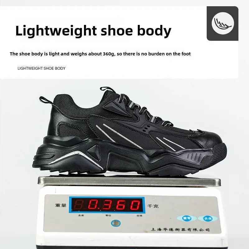 Safety Shoes Lightweight Breathable Steel Toe Anti Smash Puncture Proof Kevlar Soft Sole Insulated Work Sneakers for Men Women