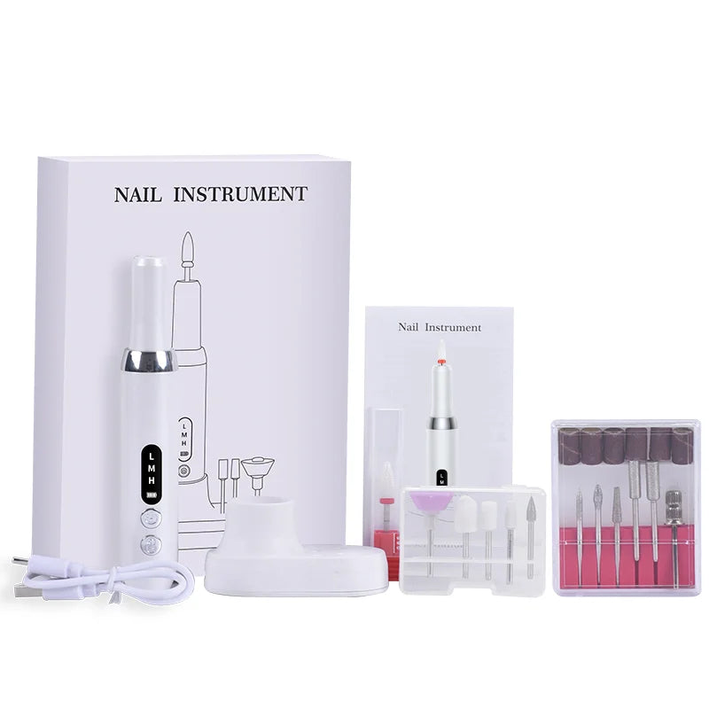 Taladro eléctrico para pulir uñas, pulido profesional de uñas, eliminación de piel muerta, lijado artístico, lima, bolígrafo, máquina de manicura.