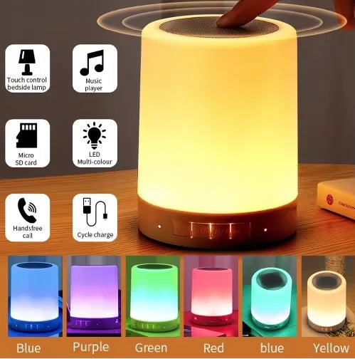 Mini altavoz Bluetooth inalámbrico con LED, tarjeta SD, subwoofer USB, columna de sonido de música MP3 portátil para PC y teléfono móvil