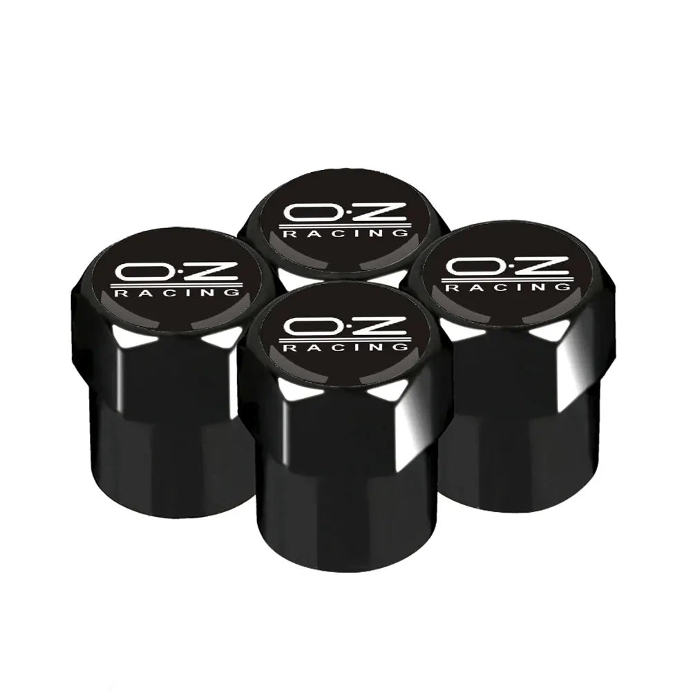 4 pegatinas universales para coche, tapas de válvula de neumático de rueda de metal, accesorios para bicicleta, funda para el logotipo de OZ Racing.
