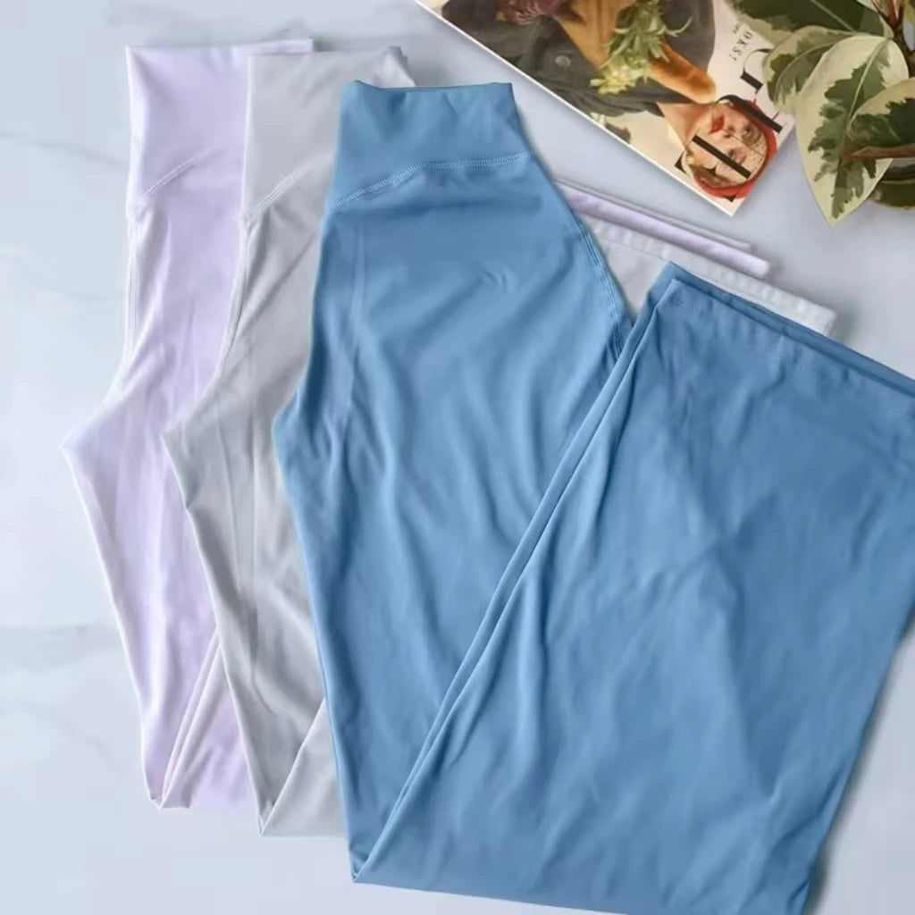 Active Wide Legging High Waist Sporty leggings woman Sports Long Pants Seamless Scrunch Hip-lifting Wide-leg pants