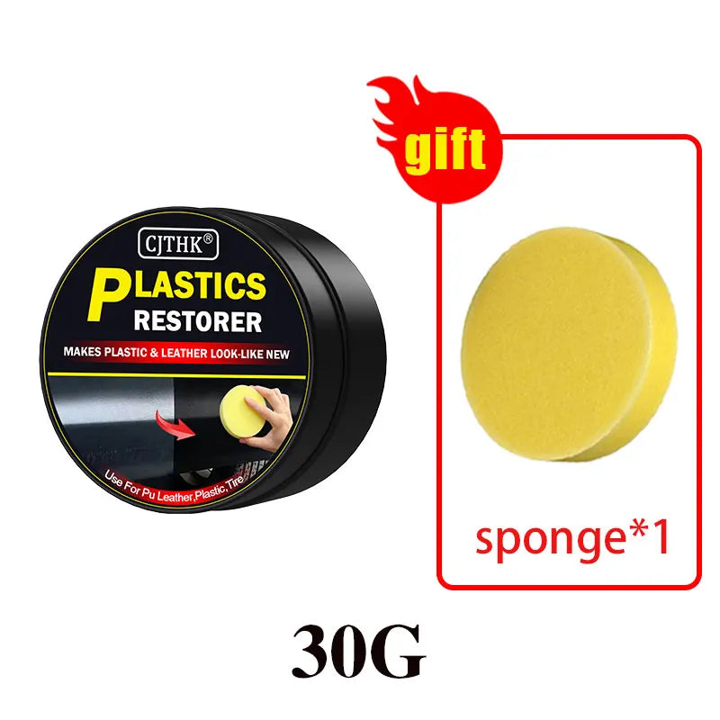 Restaurador de plástico para automóviles, devolviéndole el brillo negro, productos de limpieza para automóviles, restaurador de cuero y plástico, pulido y reparador de automóviles, renovador de revestimientos