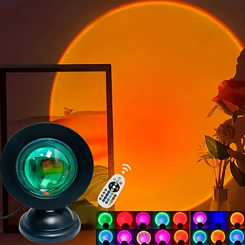 Lámpara de atardecer: crea un ambiente sereno al anochecer con una maravillosa iluminación de atardecer. Perfecta para la decoración del hogar y la relajación.