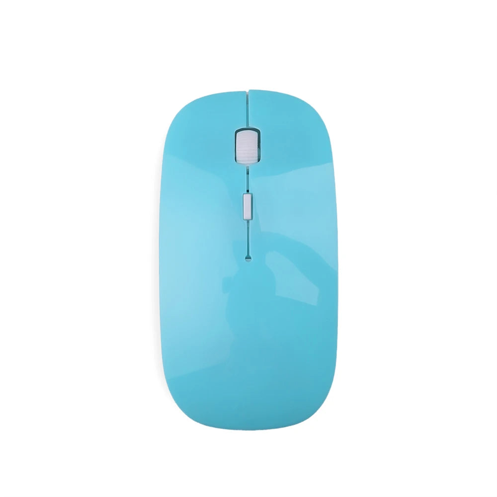 Ratón inalámbrico delgado de 2,4 GHz, ratón óptico de 1600 DPI para gamers de oficina, silencioso, diseño ergonómico, con receptor USB para PC y portátil.