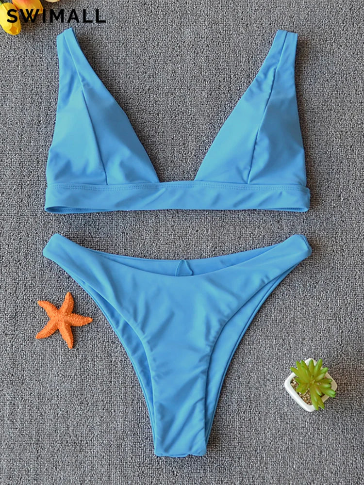 Bikini 2025 Micro Traje de Baño Sexy para Mujer, Traje de Baño Push Up, Conjunto de Bikini de Dos Piezas, Bañador Sólido, Traje de Baño para Mujer.