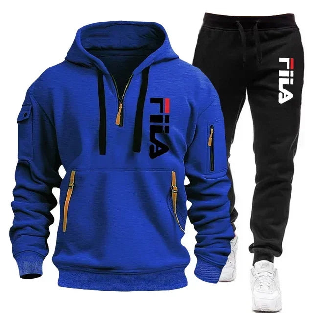 Conjuntos de ropa deportiva para hombre para otoño e invierno 2025, ropa de marca de moda, conjuntos de ropa deportiva y ropa deportiva de manga larga de gran tamaño.