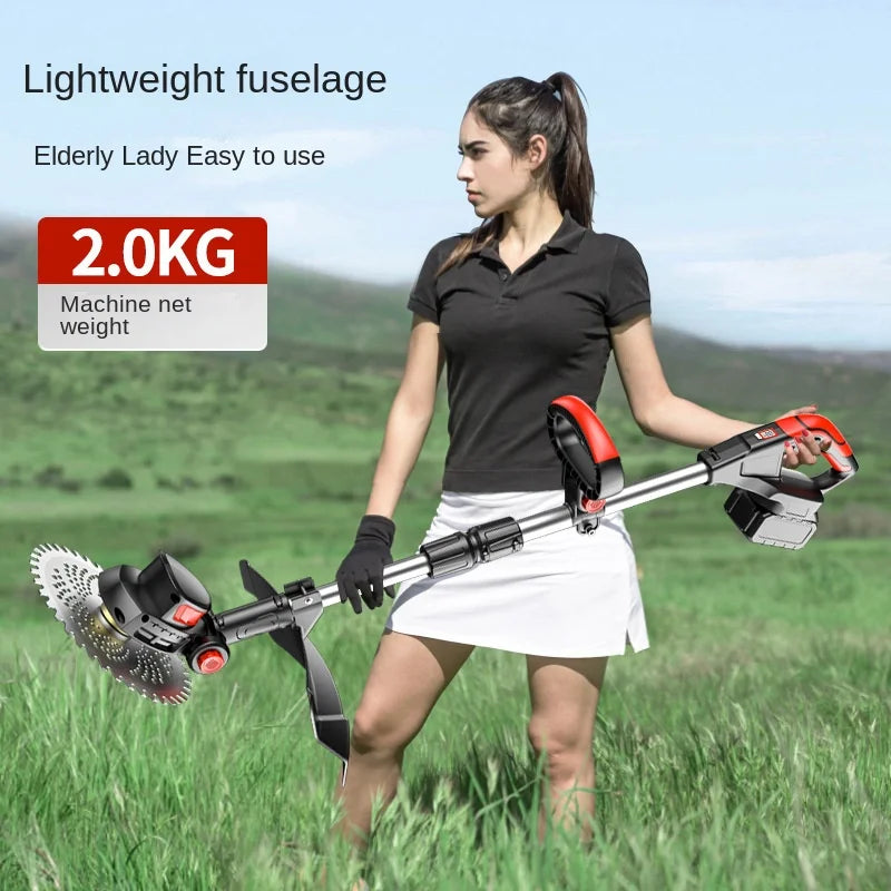 Cortacésped eléctrico, herramienta de deshierbe de césped portátil, Desbrozadora Batería 충전식예초기 충전식 예초기Coupe Bordure Sans Fils À Batterie