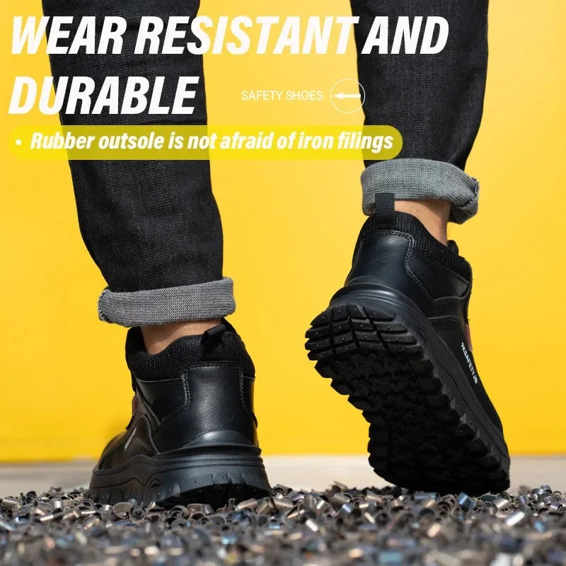 Nuevos zapatos de seguridad para hombre a la moda, aislantes 6KV, transpirables, impermeables, antideslizantes y cómodos.