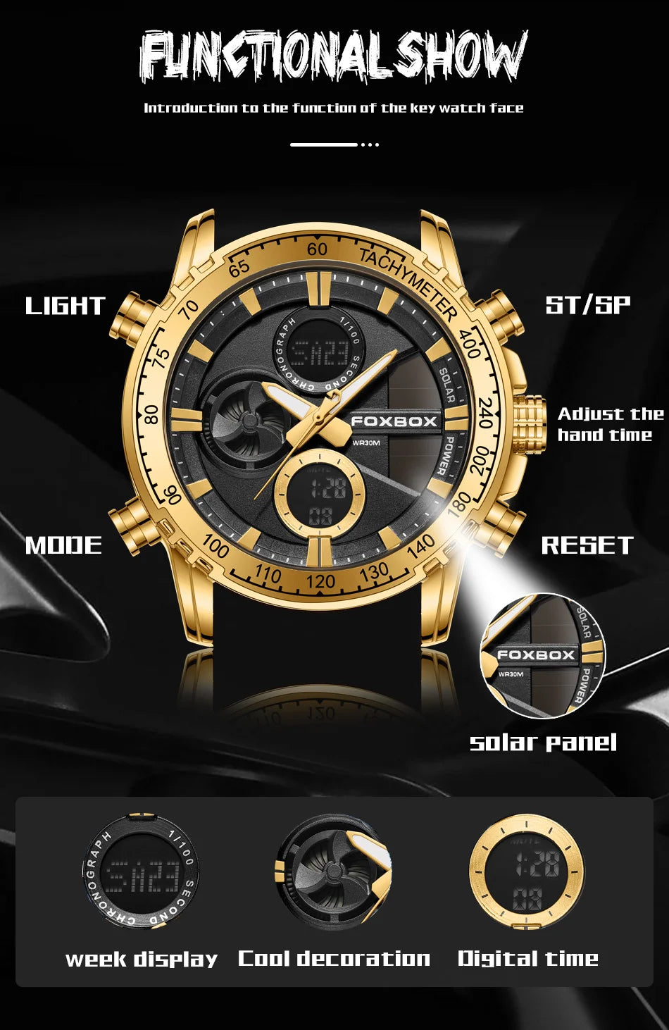 Nuevo reloj cronógrafo deportivo informal para hombre, con correa de silicona, de cuarzo, con esfera grande y punteros luminosos, resistente al agua