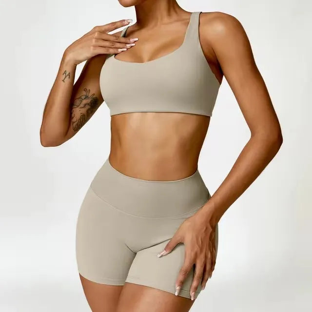Conjunto deportivo de 2 piezas para mujer, de secado rápido, para gimnasio, chándal para correr, entrenamiento, camiseta deportiva de manga larga, ropa de yoga