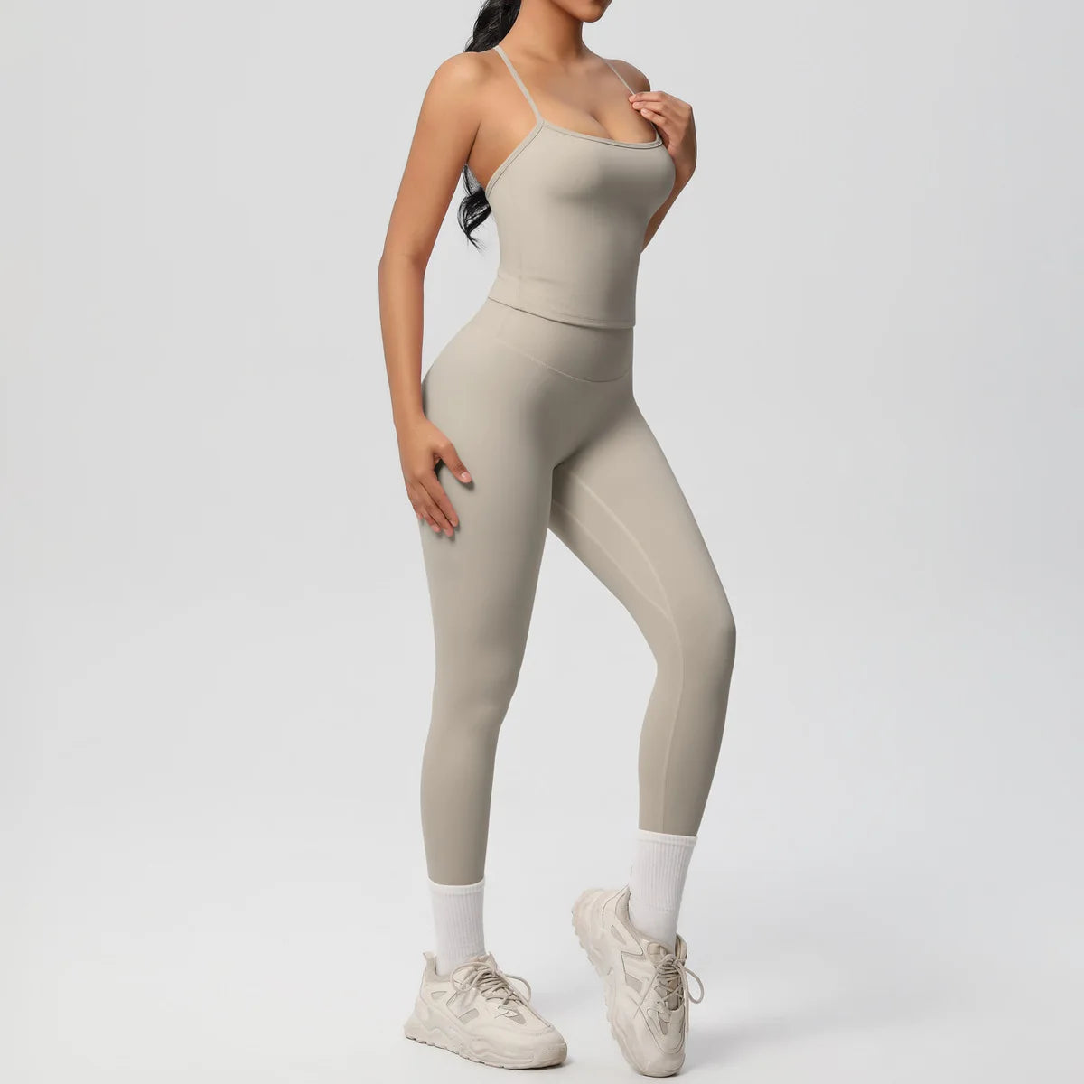 Conjunto de Ropa de Yoga para Mujer, Traje Deportivo, Ropa de Entrenamiento, Chaleco Deportivo sin Mangas, Conjunto de Gimnasio, Mono de Entrenamiento, Ropa Interior Deportiva, Ropa Deportiva