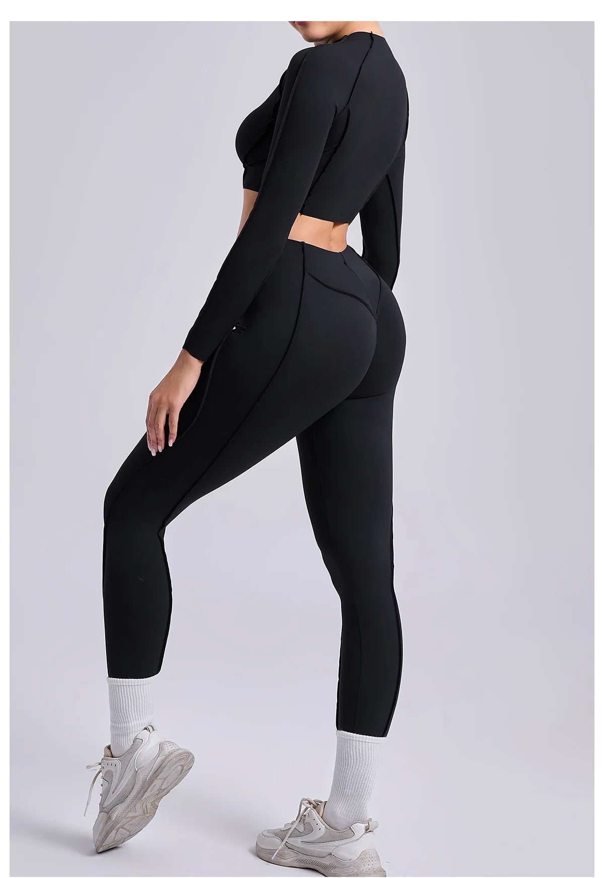 Yoga Set Workout Tracksuits 2 Pieces Gym Clothes Sportswear Yoga Suits For Women Fitness Set Sports Long Sleeved Gym Leggings