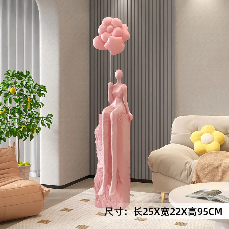 Figuras de decoración para el hogar, estatuas abstractas, adornos artísticos, decoración de suelos grandes para sala de estar, regalos de inauguración de la casa, esculturas decorativas para hoteles.