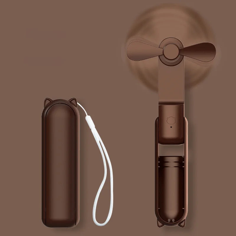 Ventilador portátil de diseño Hook, mini ventilador de mano, diseño único, ventilador de mano personal portátil, recargable por USB con potente turboventilador.
