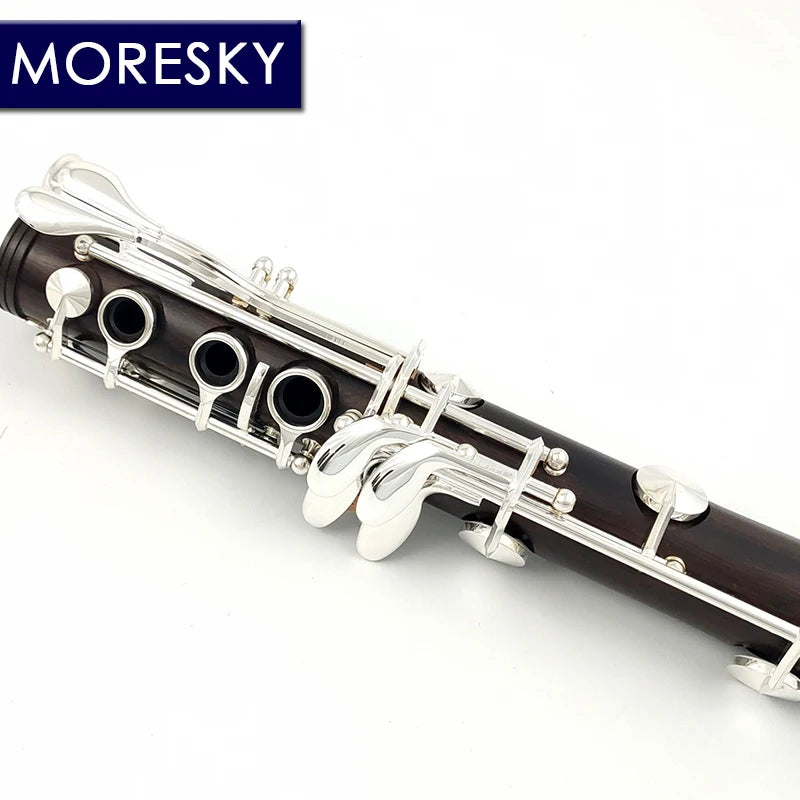 Clarinete MORESKY Sib Madera Ébano Plateado 17 Llaves Granadilla Sib Klarnet M601