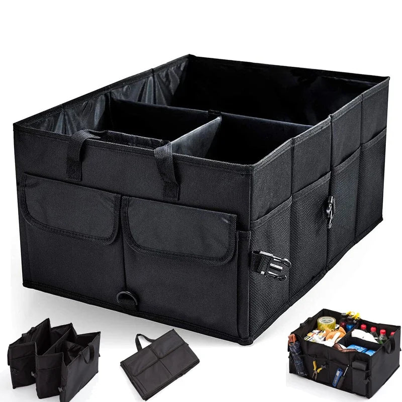 Caja de almacenamiento para coche de gran capacidad, organizador de maletero de coche, ecológica, súper duradera, plegable, herramienta de almacenamiento de carga, caja de maletero para coche o camión.