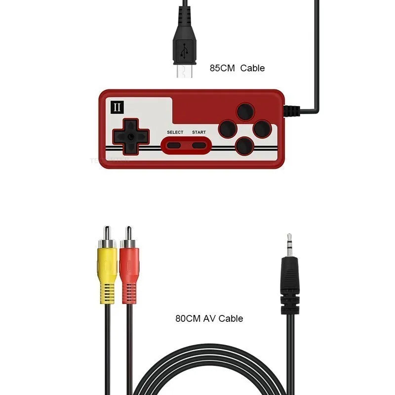 Consola de videojuegos portátil retro de 8 bits con pantalla LCD de 3,0 pulgadas y 500 juegos AV integrados, ideal como regalo para niños.