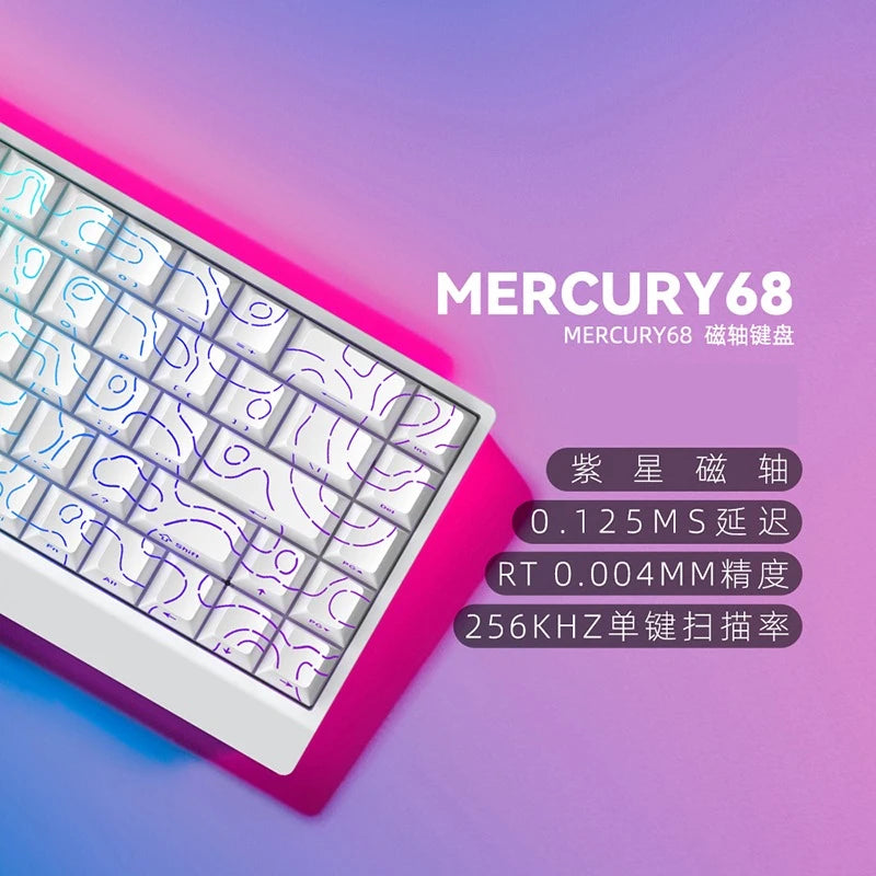 IROK CAROTMAS Mercury 68 8K Teclado mecánico para juegos de deportes electrónicos con interruptor magnético RGB, batería de larga duración, accesorio para juegos personalizado con intercambio en caliente