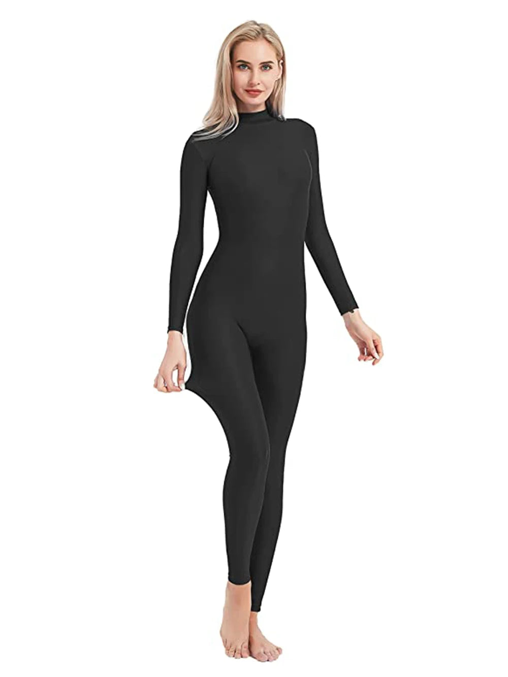 Mono de cuello alto unisex, leotardo de cuerpo entero, mono de yoga de manga larga para mujer, mono de gato, ropa deportiva diaria, trajes de cosplay