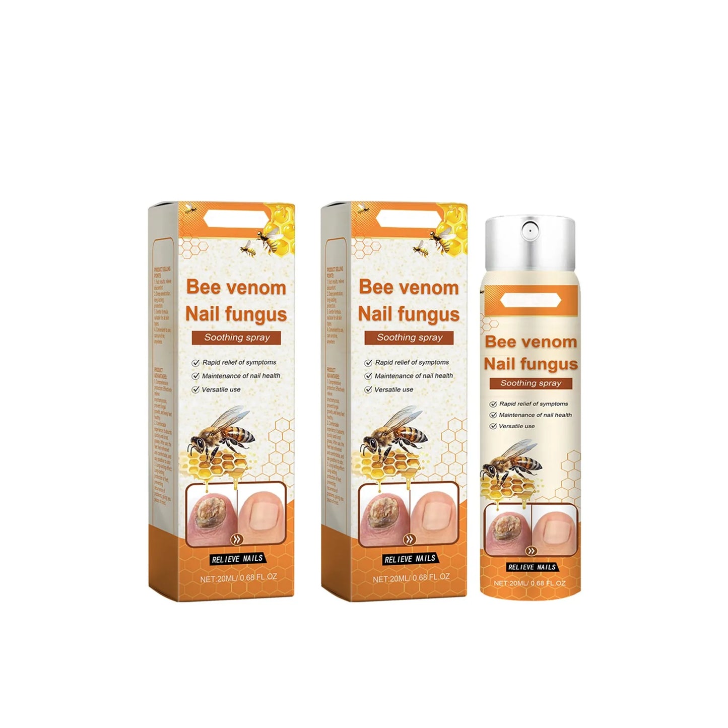 Spray para el cuidado de las uñas, limpiador e hidratante para pies, 20 ml