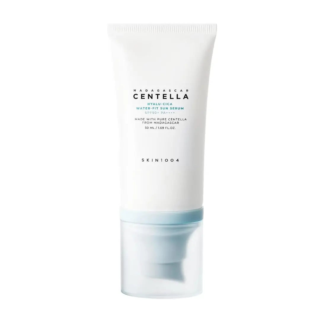 SKIN1004 Centella Sun Serum SPF50+ PA++++, Ácido Hialurónico, Protección UV Hidratante para Piel Sensible, Seguro para Después de Procedimientos